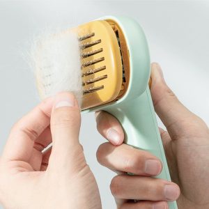 Deepzoo-Pet brushes,Self Cleaning Slicker Brush for Dogs and Cats - Pet Hair Brush for Shedding Long and Short Hair - Easy Clean Retractable Bristles - Cat and Dog Grooming Tool.